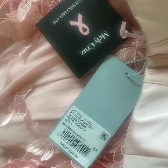 NWT Antonio Melani xBreast Cancer Awareness Capsule Mely Satin Embroidered Dress - Picture 13 of 16